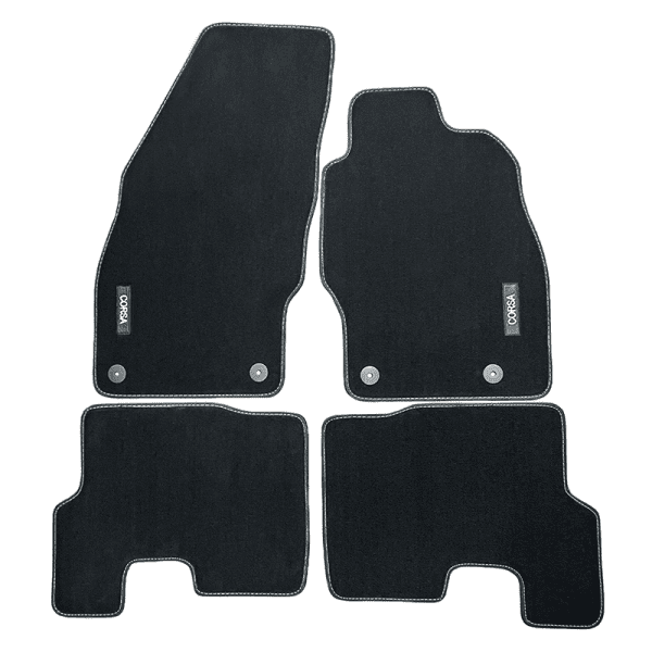 Genuine Vauxhall Corsa D/E Velour Black Front/Rear Interior Carpet Car Floor Mats