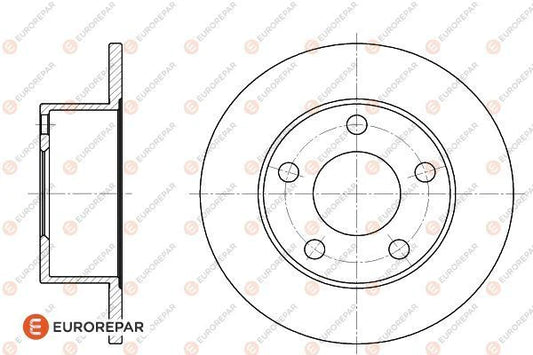 Brake Disc OEM (EUROREPAR) 1618874680