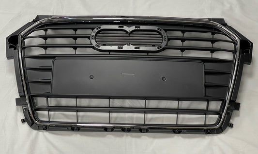 AUDI A1 2010-2018 HATCHBACK Front Grille Silver Grey With Chrome Frame