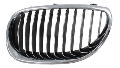 BMW 5 SERIES E60  2003-2010 SALOON Grille Chrome Black W/Chrome Frame Left Hand