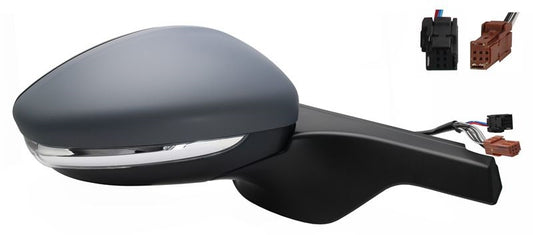 CITROEN C3 III 2016- HATCHBACK Door Mirror Electric Heated Primed Power Fold With Sensor Right Hand