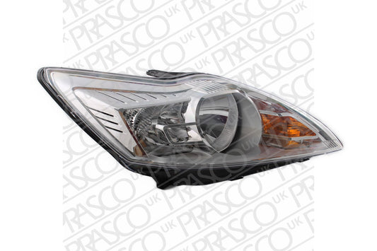 FORD FOCUS II 2005-2012 HATCHBACK Headlight Chrome Right Hand Inc Motor