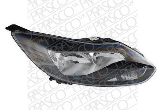 FORD FOCUS III 2012-2018 HATCHBACK Headlight Black With Motor Right Hand