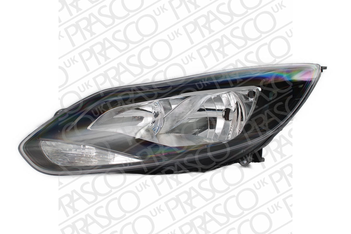 FORD FOCUS III 2012-2018 HATCHBACK Headlight Electric With Motor Black Left Hand