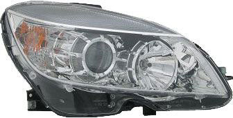 MERCEDES-BENZ C-CLASS 2007-2014 SALOON Headlight Electric With Motor (Not Coupe) Right Hand