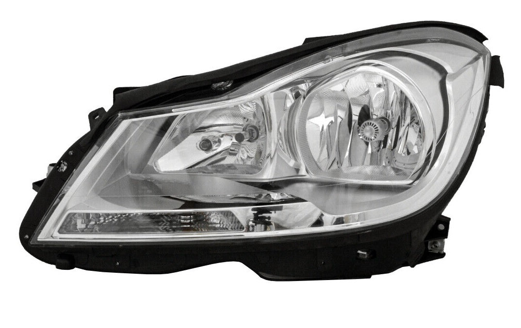 MERCEDES-BENZ C-CLASS 2007-2014 SALOON Headlight Chrome With Cover With Motor Left Hand