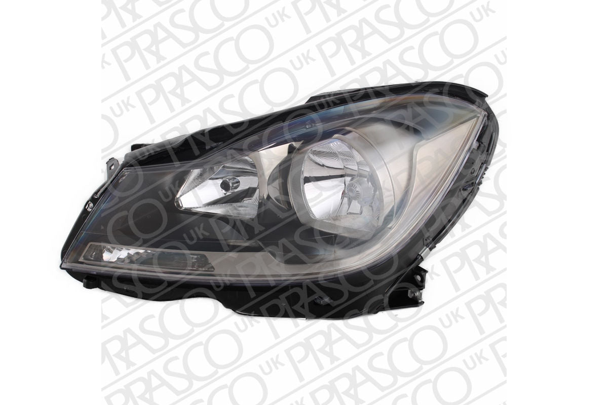 MERCEDES-BENZ C-CLASS 2007-2014 SALOON Headlight Dark Grey With Cover With Motor Left Hand