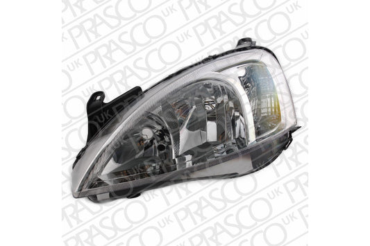 VAUXHALL CORSA MK II (C) 2000-2006 HATCHBACK Headlight Left Hand 02>04 Clear Lens H7+H7 Bulbs