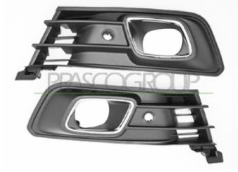 RENAULT CAPTUR 2013- Front Bumper Grille Set With Fog Lamp Hole With PDC Hole With Chrome Frame