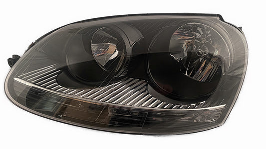 VW GOLF MK 5 2003-2009 HATCHBACK Headlight (GTi Models) Black Left Hand