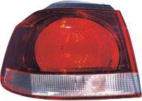 VW GOLF MK 6 2008-2013 HATCHBACK Rear Light Outer Smoked (Standard Models) Right Hand