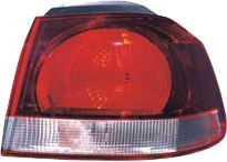 VW GOLF MK 6 2008-2013 HATCHBACK Rear Light Outer Smoked (Standard Models) Left Hand