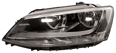 VW JETTA IV 2010- SALOON Headlight Black Left Hand