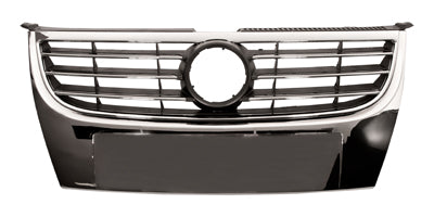 VW TOURAN 2003-2010 MPV Front Grille Black With Chrome Frame / Chrome Bars