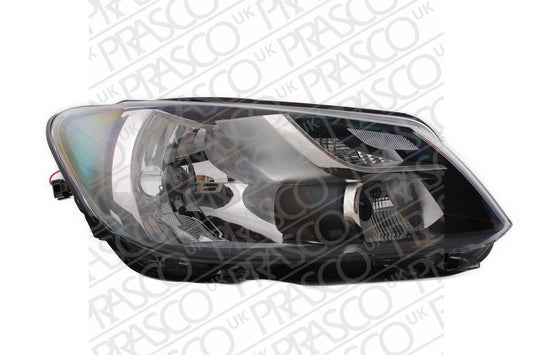 VW CADDY III 2004-2015 BOX Headlight Single Reflector With Chrome Trim Right Hand