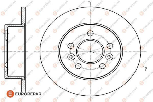 Brake Disc OEM (EUROREPAR) 1618887480