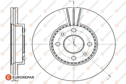 Brake Disc OEM (EUROREPAR) 1618884880