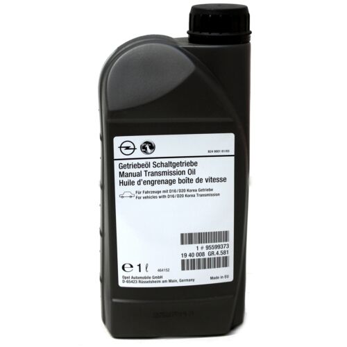 Genuine PSA Group/Vauxhall Gearbox Oil D16/D20 Korean Transmission 1L (95599373)