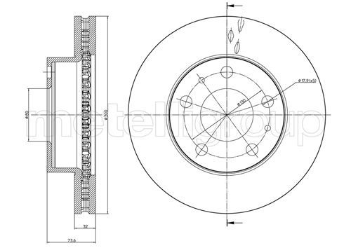 Brake Disc OEM (FIAT OEM) 51740249